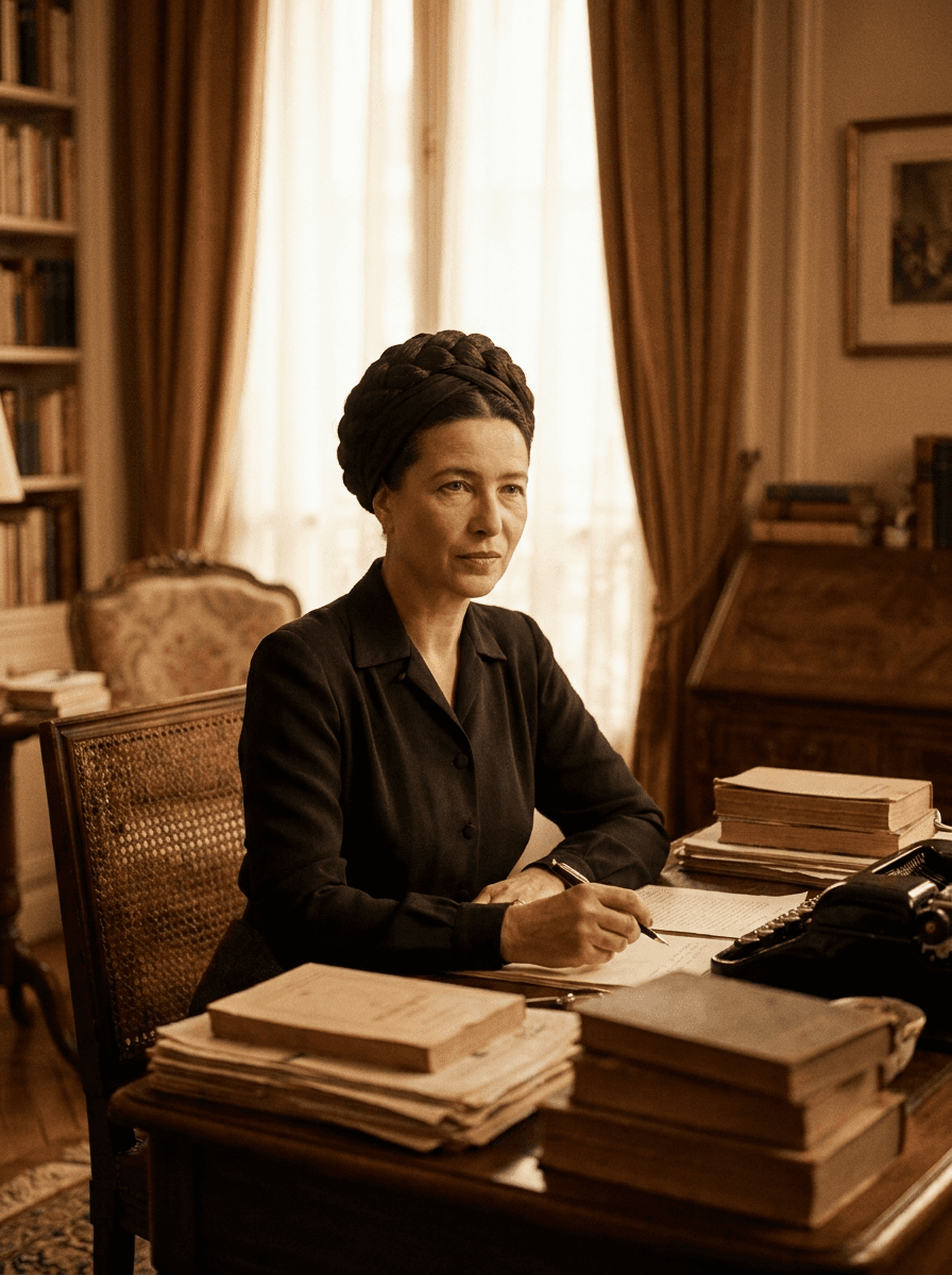 Porträt von Simone de Beauvoir