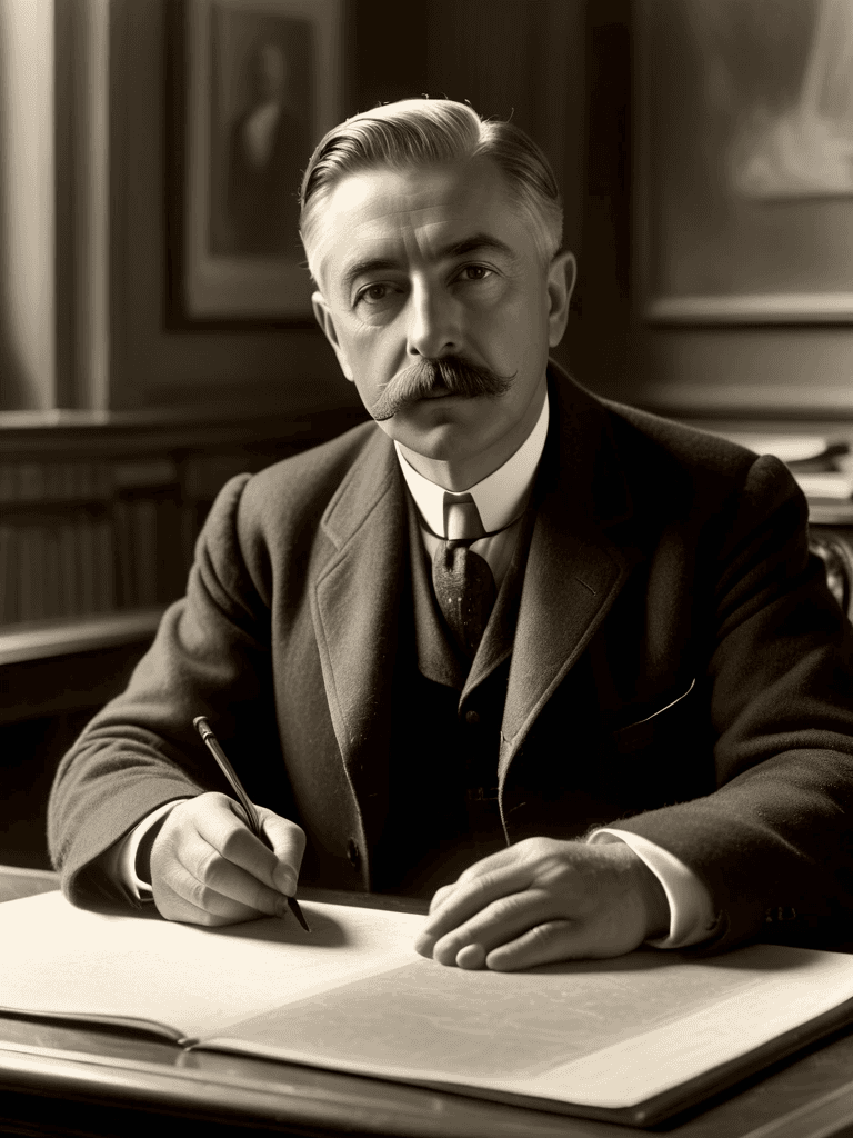 Porträt von Ferdinand de Saussure