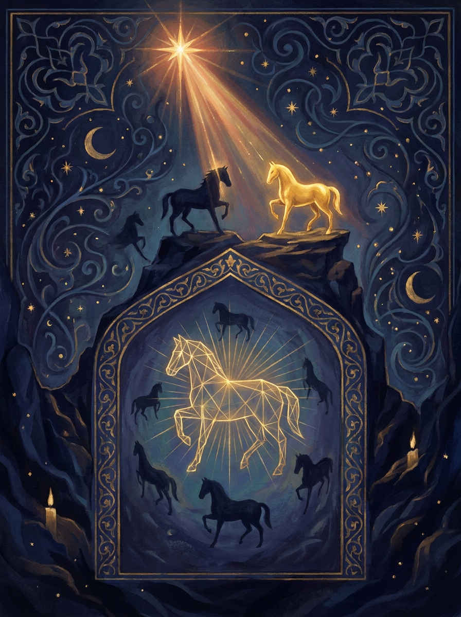 Essenz und Existenz – allegorische Illustration