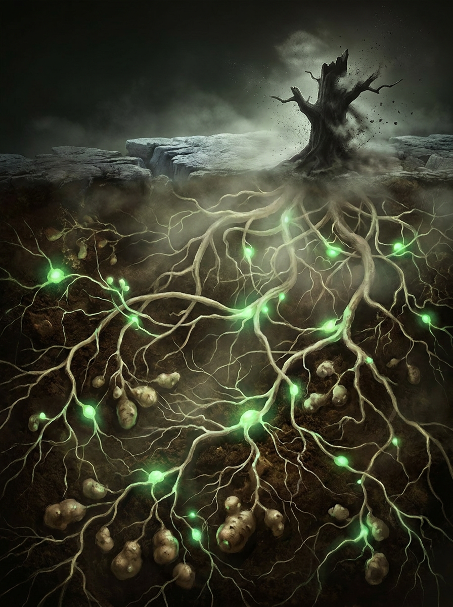 Das Rhizom – Illustration eines wurzellosen, hierarchielosen Netzes